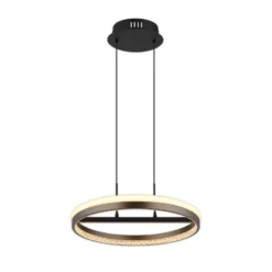 LED-Hängelampe Della, Ø 40 cm, dunkelgrau, Metall