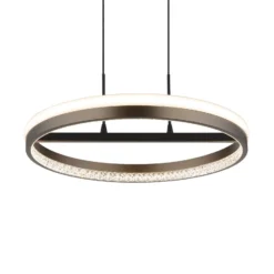 LED-Hängelampe Della, Ø 40 cm, dunkelgrau, Metall