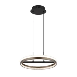 LED-Hängelampe Della, Ø 40 cm, dunkelgrau, Metall