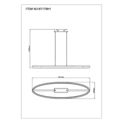 LED-Hängelampe Della, Länge 101 cm, dunkelgrau, Metall