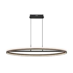 LED-Hängelampe Della, Länge 101 cm, dunkelgrau, Metall