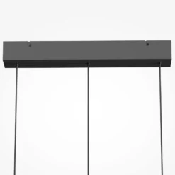 LED-Hängelampe FLOAT, grau/schwarz, 3-flg. 68 cm Glas/Metall
