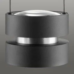 LED-Hängelampe Glow-Sphere, Ø 18 cm, schwarz, Metall