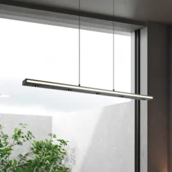 LED-Hängelampe Graham, schwarz, Metall, up/down, CCT, Dimmer