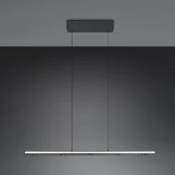 LED-Hängelampe Graham, schwarz, Metall, up/down, CCT, Dimmer