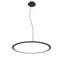 LED-Hängelampe Grande, schwarz, Ø 60 cm, Metall, CCT