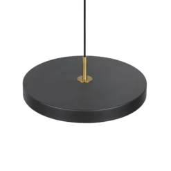 LED-Hängelampe Keaton, schwarz/goldfarben, Ø 40 cm, CCT