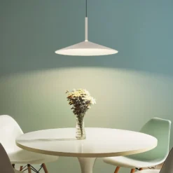 LED-Hängelampe Lampone, sandfarben Ø 47 cm Metall, Soft-Lift