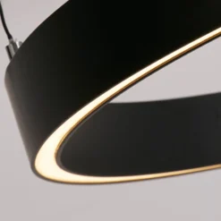LED-Hängelampe Layla, schwarz, Ø 64 cm CCT, höhenverstellbar