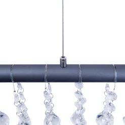 LED-Hängelampe Nobilis, dimmbar, dunkelgrau