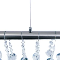LED-Hängelampe Nobilis, dimmbar, nickel satin