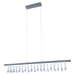 LED-Hängelampe Nobilis, dimmbar, nickel satin