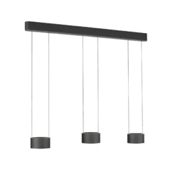 LED-Hängelampe PURE Clipse, grau, Länge 110 cm, CCT, 6-flg.