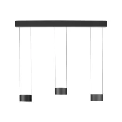 LED-Hängelampe PURE Clipse, grau, Länge 110 cm, CCT, 6-flg.