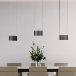 LED-Hängelampe PURE Clipse, grau, Länge 110 cm, CCT, 6-flg.