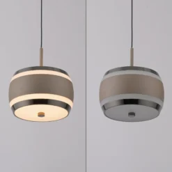 LED-Hängelampe PURE Falling Rings, bronze Ø 13 cm, CCT