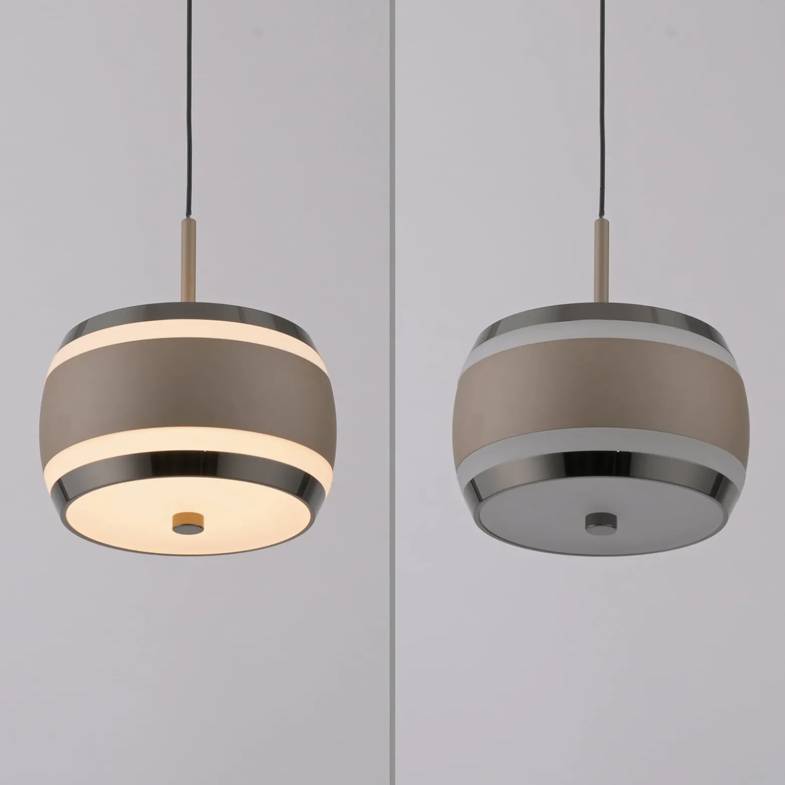 LED-Hängelampe PURE Falling Rings, bronze Ø 13 cm, CCT