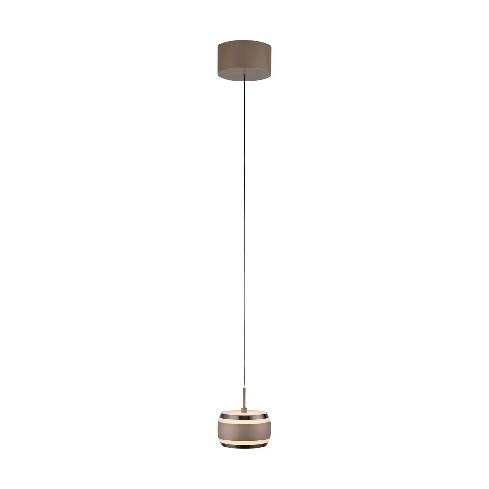 LED-Hängelampe PURE Falling Rings, bronze Ø 13 cm, CCT