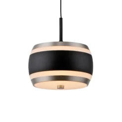 LED-Hängelampe PURE Falling Rings, schwarz, Ø 13 cm, CCT