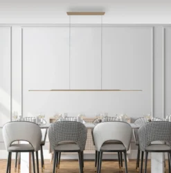 LED-Hängelampe PURE Surface, bronze 160 cm Aluminium 3.000 K