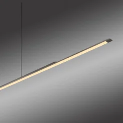 LED-Hängelampe PURE Surface, grau, 160 cm, Aluminium 3.000 K
