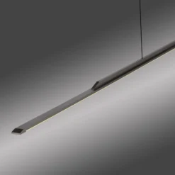 LED-Hängelampe PURE Surface, grau, 160 cm, Aluminium 3.000 K