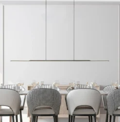 LED-Hängelampe PURE Surface, grau, 160 cm, Aluminium 3.000 K