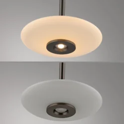LED-Hängelampe PURE Vitrum, braun/opal Glas/Aluminium 3-flg.