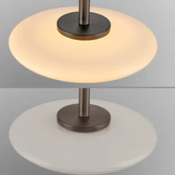 LED-Hängelampe PURE Vitrum, braun/opal Glas/Aluminium 3-flg.