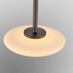 LED-Hängelampe PURE Vitrum, braun/opal Glas/Aluminium 3-flg.