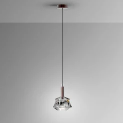 LED-Hängelampe Scarlett, silberfarben, Ø 18 cm, Glas