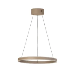 LED-Hängelampe Silvio, Ø 60 cm, greige, Metall, CCT