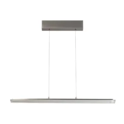 LED-Hängelampe Torvi, nickel, Länge 88 cm, CCT, Touchdimmer