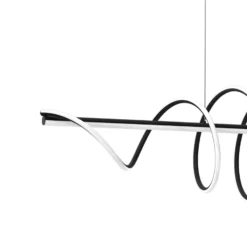 LED-Hängelampe Twist, Kunststoff schwarz, 30 W, Länge 110 cm