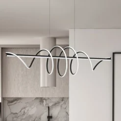 LED-Hängelampe Twist, Kunststoff schwarz, 30 W, Länge 110 cm