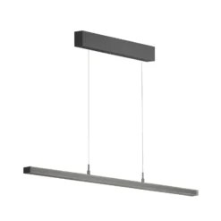 LED-Hängelampe Valeno, grau, Länge 115 cm, CCT, Touchdimmer
