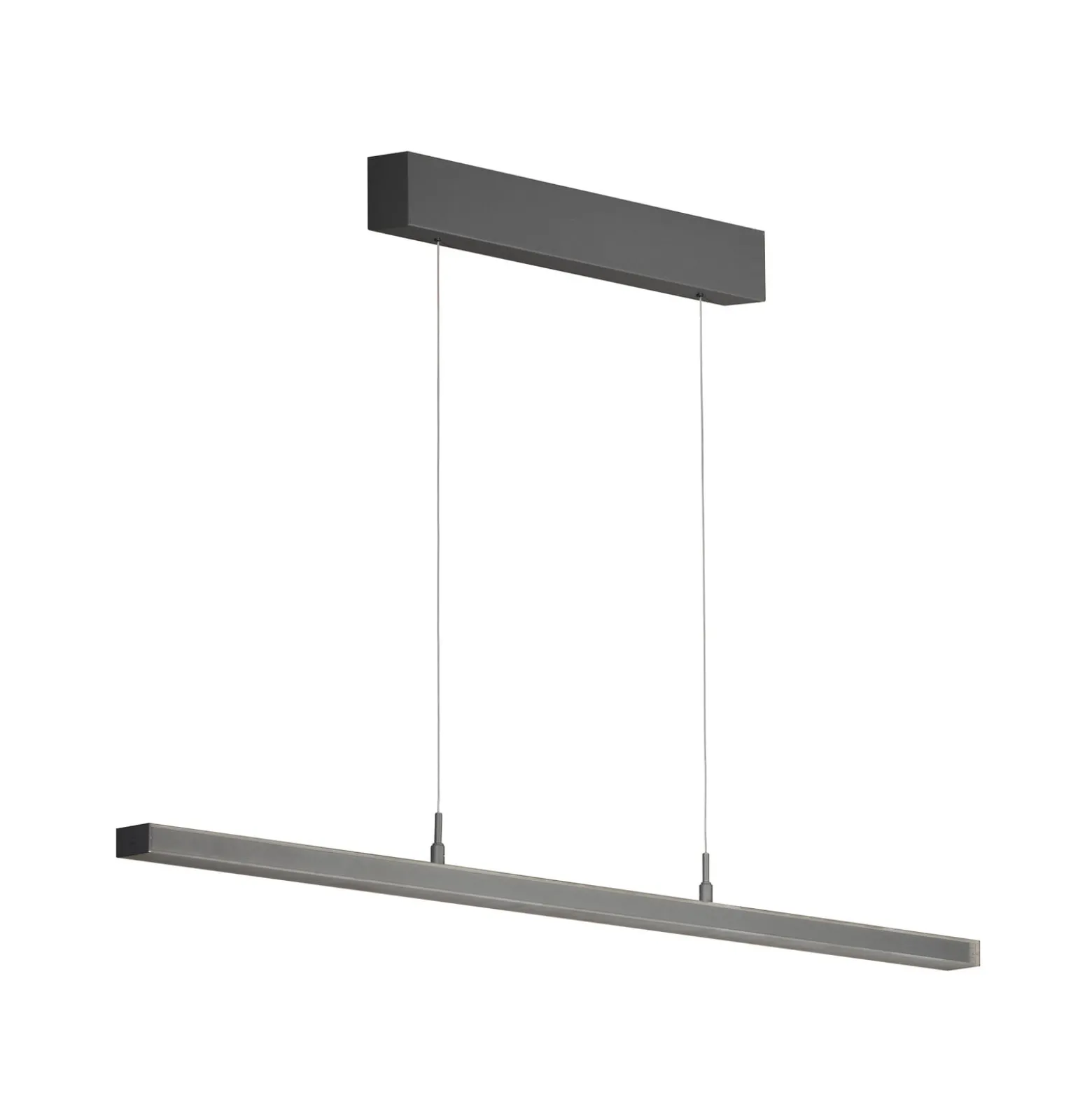 LED-Hängelampe Valeno, grau, Länge 115 cm, CCT, Touchdimmer
