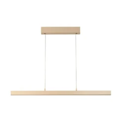 LED-Hängelampe Vayana, Länge 114 cm, sandfarben, Metall, CCT