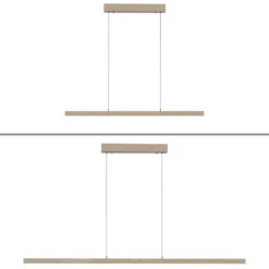 LED-Hängeleuchte ADRIANA, bronze, Länge 179 cm, Touchdimmer
