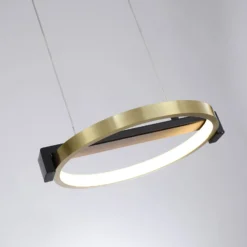 LED-Hängeleuchte Aerial, 3-fl., messing/schwarz, Stahl