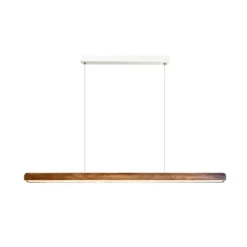 LED-Hängeleuchte Akeno, Holz, Metall, dimmbar, 3.000 K