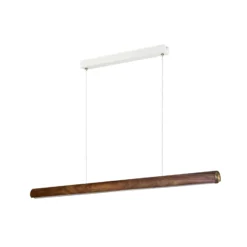 LED-Hängeleuchte Akeno, Holz, Metall, dimmbar, 3.000 K
