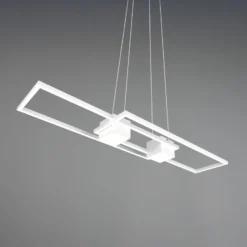 LED-Hängeleuchte Albany, weiß, 100 x 28 cm, Alu, CCT dimmbar