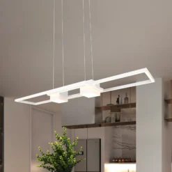 LED-Hängeleuchte Albany, weiß, 100 x 28 cm, Alu, CCT dimmbar