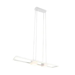 LED-Hängeleuchte Albany, weiß, 100 x 28 cm, Alu, CCT dimmbar