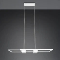 LED-Hängeleuchte Albany, weiß, 100 x 28 cm, Alu, CCT dimmbar