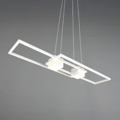 LED-Hängeleuchte Albany, weiß, 100 x 28 cm, Alu, CCT dimmbar