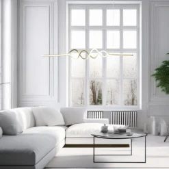 LED-Hängeleuchte Ancona, Metall, gold/schwarz, 4.000 K