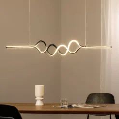LED-Hängeleuchte Ancona, Metall, gold/schwarz, 4.000 K