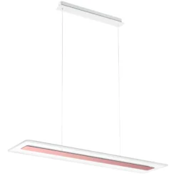 LED-Hängeleuchte Antille, Glas, rechteckig, kupfer